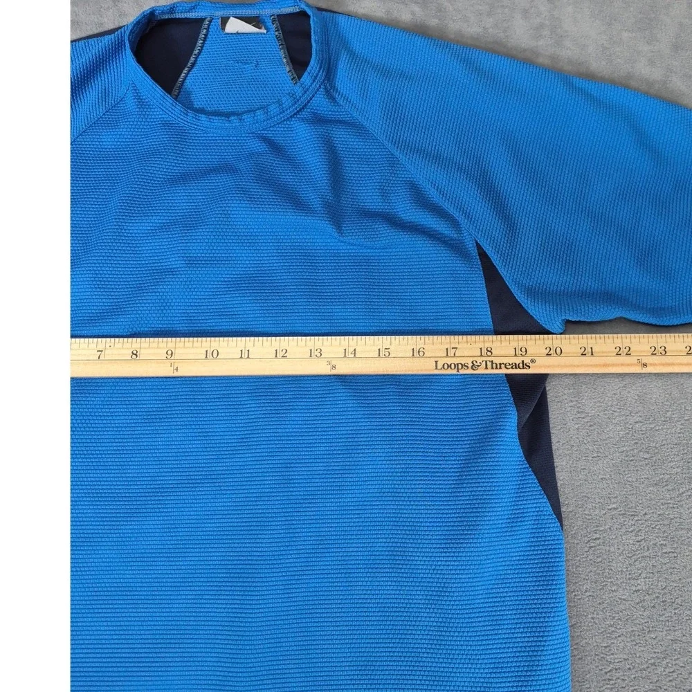 Nike Sphere Dry Mens Medium Blue Short Sleeve Athletic Training Shirt Raglan